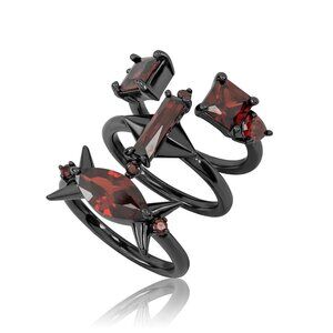 nOir Jewelry Ice Crystal Rings Set NWT - Size 6
